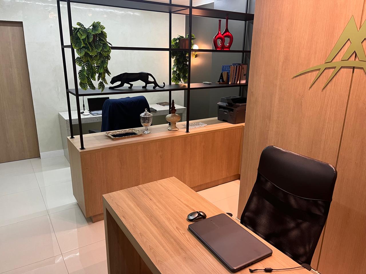 Ambiente de atendimento do escritório